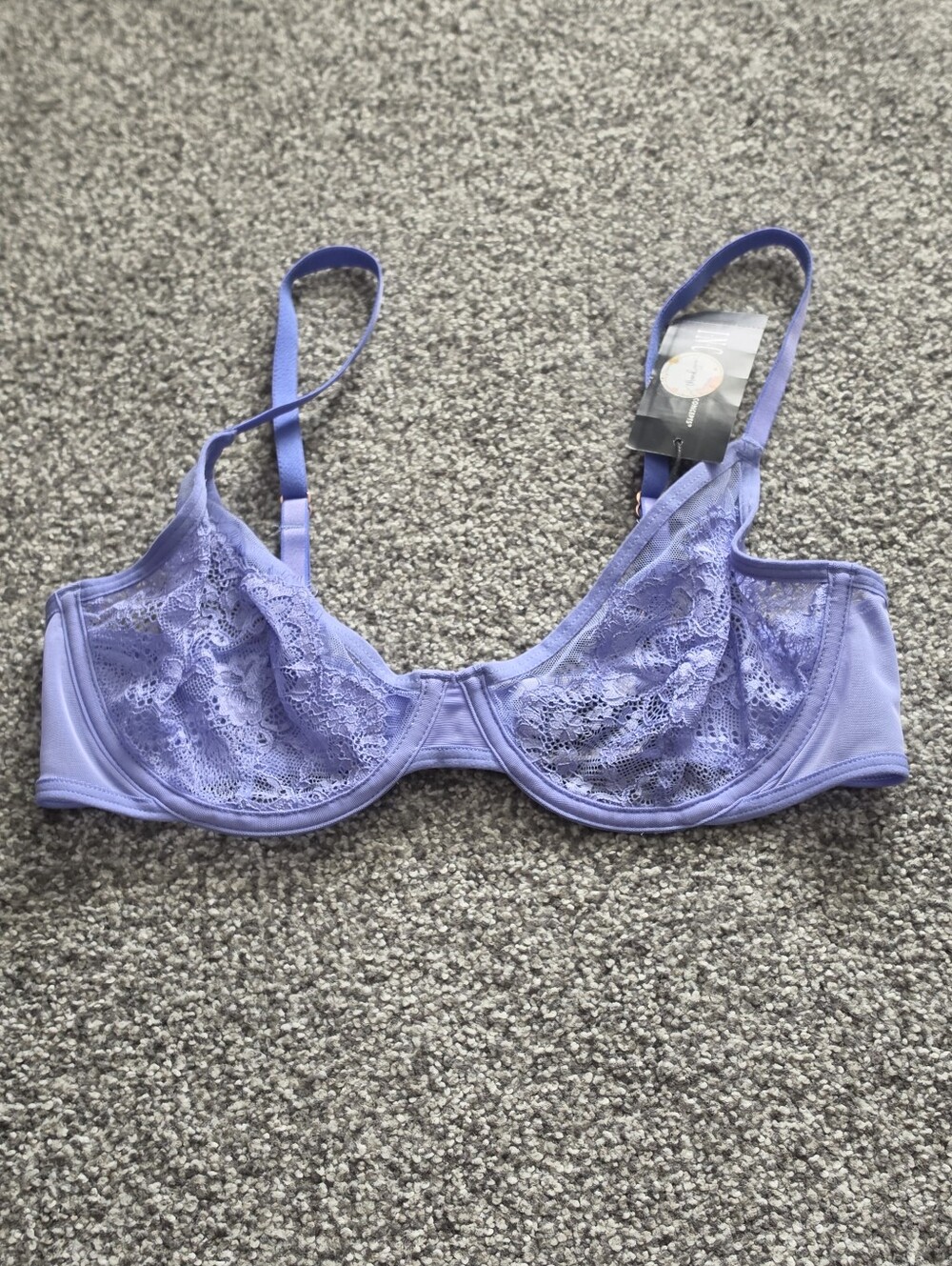 INC International Concepts Lavender Lace Underwire Bra